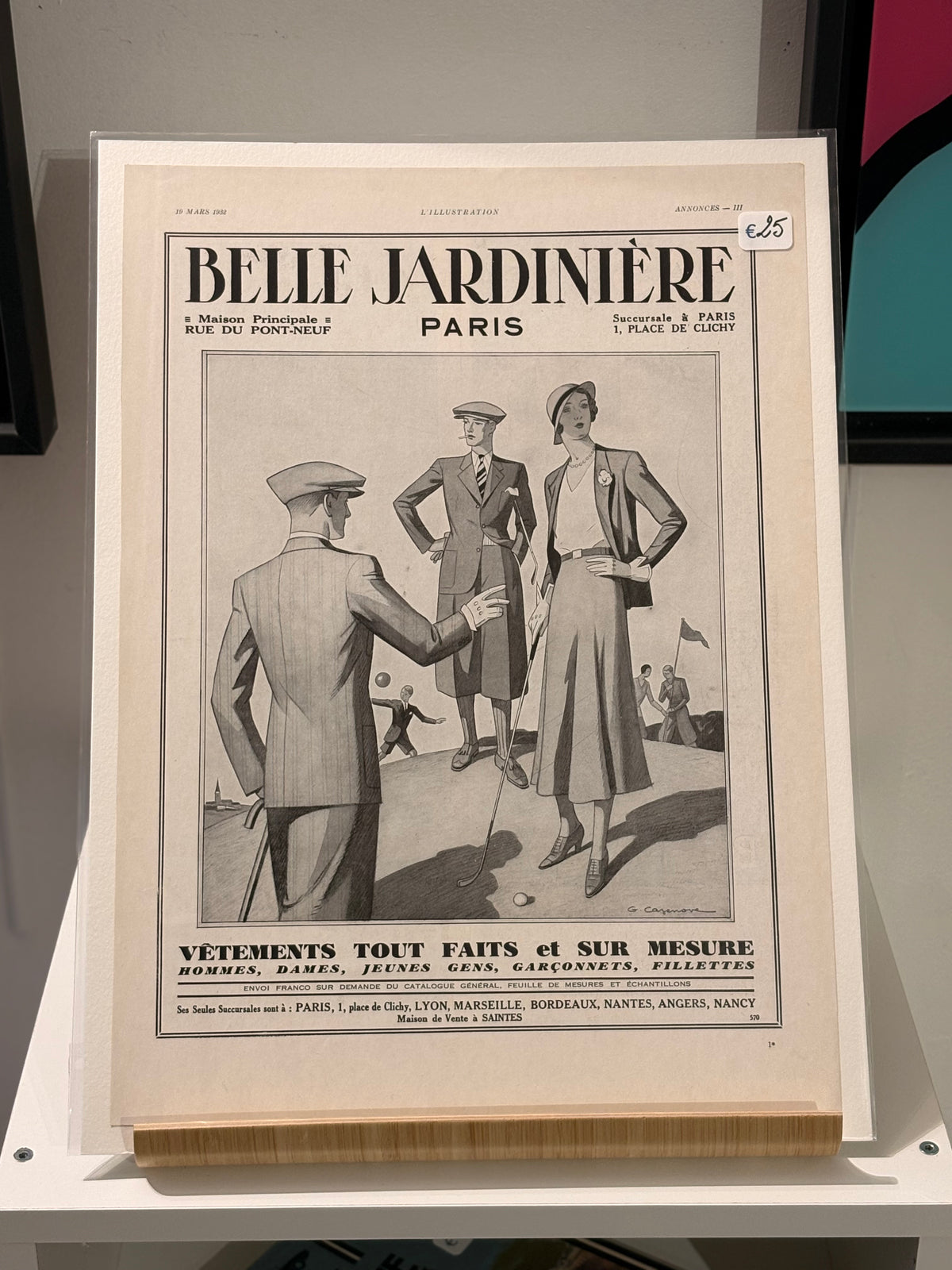 Affiche publicitaire Belle Jardinière