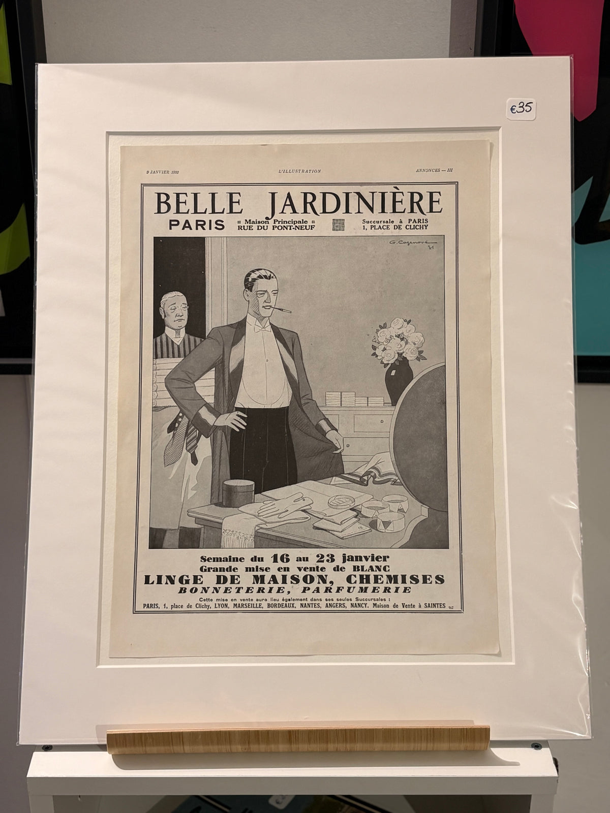 Affiche publicitaire BELLE JARDINIERE