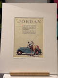 Affiche publicitaire JORDAN MOTOR CAR