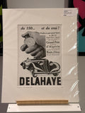 Affiche publicitaire DELAHAYE